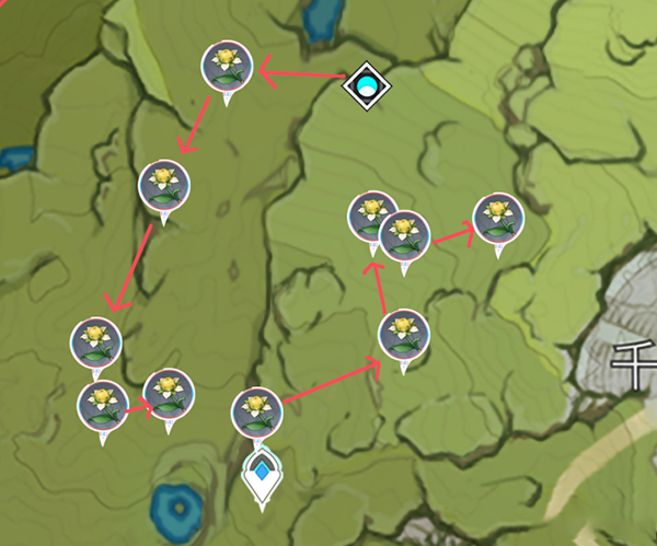 原神甜甜花在哪里收集?