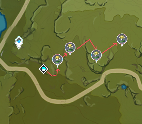 原神甜甜花在哪里收集?