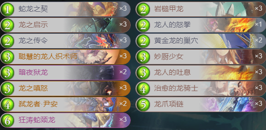 影之诗2020龙族卡组推荐