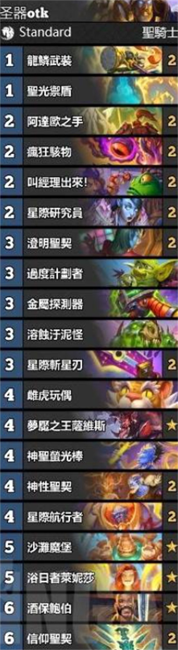 炉石传说圣契核弹骑卡组代码分享