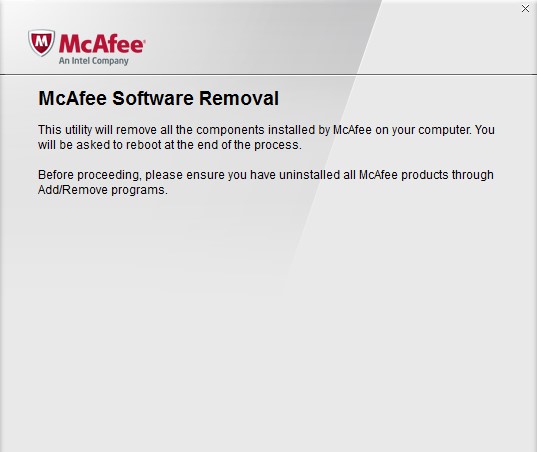 McAfee Removal Tool