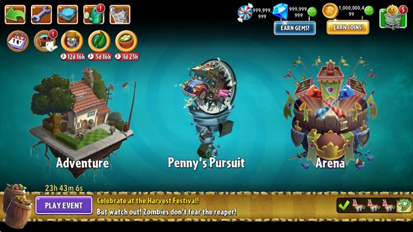 pvz2全植物5阶存档版