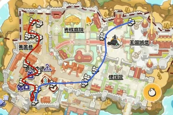 洛克王国世界国王城堡全花朵采集路线